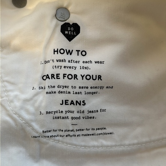 Madewell The Perfect Vintage Jean in Tile White Size 16W - Picture 12 of 13